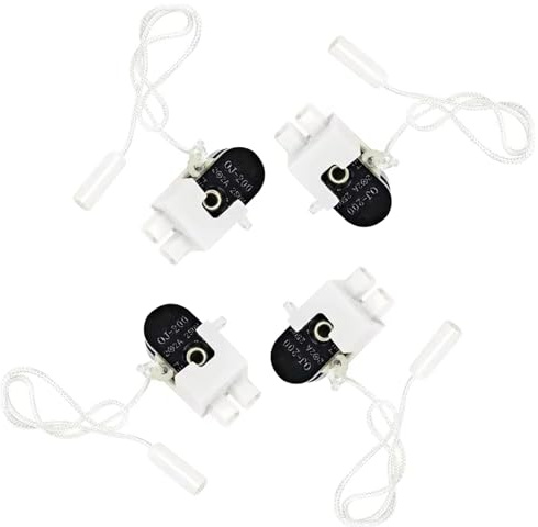 ROYJJ Lot de 4 petits interrupteurs à cordon pour lampe de salle de bain, plafonnier, matériaux robustes, 250 V 2 A, interrupteur universel