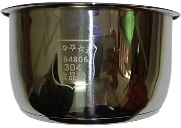 304 Stainless Steel Rice Cooker Inner Bowl,Replacement Part Compatible with Zojirushi NS-WPC10 Rice Cooker, Durable Cooking Container