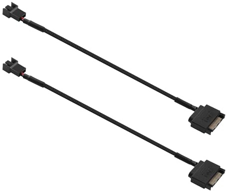 ELFJMZP PC Chasis Canal Ventilador PSU SATA de 15 pines a 2510 4P-2P Cable adaptador hembra 26 cm/10,5 pulgadas (paquete de 2) (1 to 1)