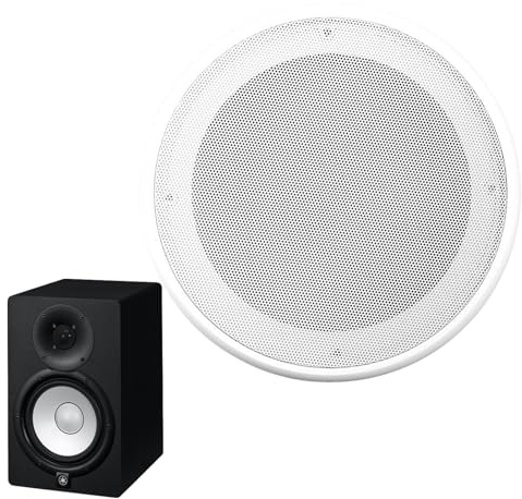 Car Speaker Grill – Decorative Metal Speaker Cover | 4-8 Inch Round Grill - White Protective Mesh For Car Audio – Vehicles Speakers Grills Mesh, Round Speakers Guard For Travel Commuting Business Trip