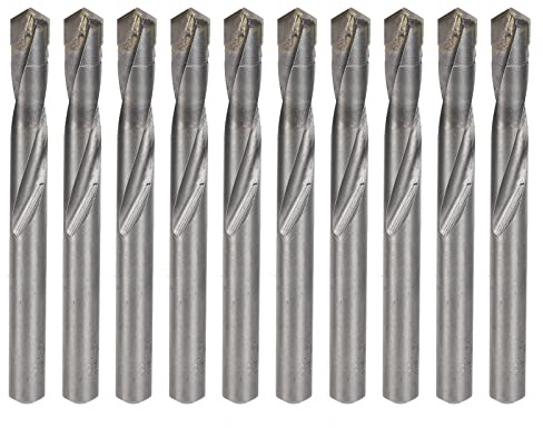 QANYEGN Spiral Downcut Router Bits, Straight Shank Twist Drill Bits, Tungsten Steel Engraving Milling Cutter for PCB CNC 9mm