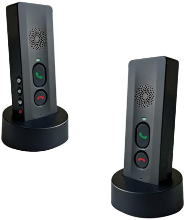 Wireless Intercom for Home,Hands Free 2 Way System | HD Clarity 1000ft Range Rechargeable Volume Control Instant Response Portable Low Battery Alert