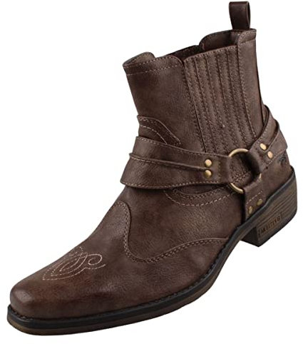 Mustang Western Stiefelette, Stivali Uomo, Marrone (Braun 3), 45 EU