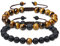 COAI Geschenkideen Partnerarmbänder Freundschaftsarmbänder aus Tigerauge und Matt Onyx für Damen Herren