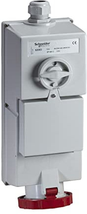 Schneider Electric 82882 - Enchufe con Llave de Contacto 63A 3P-E 380-41, Blanco