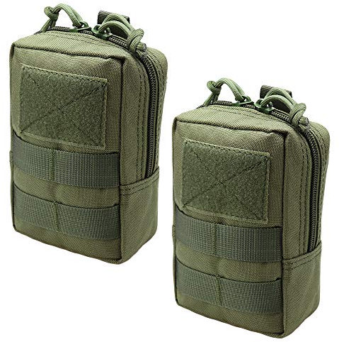 Magarrow Tactical Molle Pouch Multifunktions-Hüfttasche zum Aufhängen (Green- 2pcs)