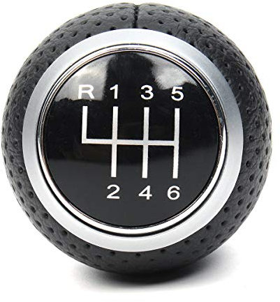Viviance 6 Speed Gear Shift Knob 12 mm kompatibel mit Audi A1 A3 A4 A5 B6 B7 B8 A6 S4 8K A5 8T Q2 Q3 Q5 8R S Line kompatibel mit Passat Golf MK4 kompatibel mit Seat Leon kompatibel mit Ibiza 6J
