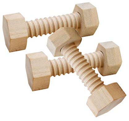 joyMerit 3Pcs Kinder Pädagogisches Spielzeug Montage Holz Spielzeug Holz Schraube
