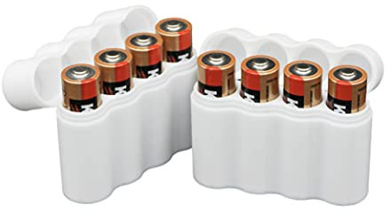 Slimline AA Battery Case, Soft Durable Material, 2 Pack (Holds 4 Batteries)