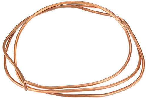 Copper Round Tube, 2M T2 Soft Coiled Flexible Microbore OD 5mm x ID 4mm Thickness 0.5mm Copper Refrigeration Tubing for Water/Gas/Plumbing & DIY Installations