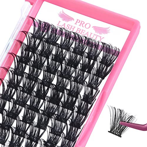 Faux Cils, 72 Pcs Cils extensions cils DIY faux cils volume, Cluster lashes, Faux Cils Individuel Simple à porter à la maison,Bande super mince (Into You-01,8-16mix)