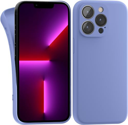 MyGadget Hülle Kompatibel mit iPhone 13 Pro - robuste Silikon Schutzhülle TPU Case Slim Silikonhülle - Back Cover Kratzfest Handyhülle - Matt Blau