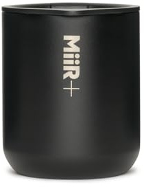 MiiR, Climate+ Trinkglas, Edelstahl, doppelwandig, vakuumisoliert, Schwarz, 450 ml