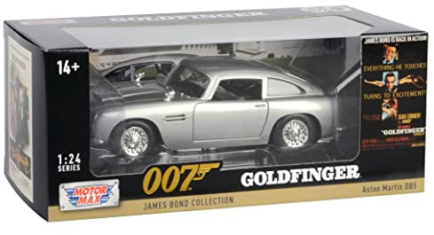 OPO 10 - Auto in Miniatura riprodotta in Scala 1/24 Compatibile per Aston Martin DB5 James Bond Collection Goldfinger - Motormax 79857