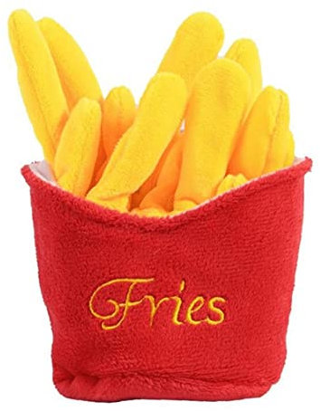 Danlai Quietschende Plüschhundspielzeug -Spielzeug Langlebiger Welpe Zahnen Spielzeug Interaktives Hund Kauen Spielzeug Sicher Weich Gefüllt Französisch Geformten Haustierspielzeugen