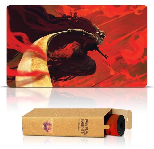 Paramint Malenia Blade of Miquella (Bordi cuciti) - Tappetino da Gioco Elden Ring, Dark Souls - Compatibile con Magic The Gathering - Gioca a MTG, YuGiOh, TCG - Disegni Originali