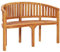 ZEYUAN Bananenbank, Sitzbank Garten, Outer Banks, Gartenbank, Außenbank, Bank Outdoor, Gartenmöbel, 120 cm Massivholz Teak
