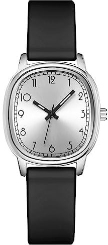 CIVO Armbanduhr Damen Leuchtend Analog Quarz Damenuhr Wasserdicht Silikonband Elegante Uhr Dünn Mode Lässig Schwarz Armband Uhren Geschenke für Frauen