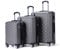 VERTICAL STUDIO 20 24 28 Koffer Reisekoffer 3er-Set Trolley Mehrteilig mit Ziffern Kofferschloss aus Kunststoff (ABS) Vier Rollen (Grau Trondheim)