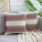 2er Set Kissenbezüge Leinen Dekokissen Kissenbezug Sofakissen Dekorativ Couchkissen Kissenhülle Rot Streifen Texturierte Kissenhüllen Moderne Kissen für Wohnzimmer Schlafzimmer 40x40 cm