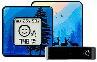 Drahtloses,Tragbares,Aluminium-Innen Luftqualitätsmonitor AIRVALENT(CO2, Relative Luftfeuchtigkeit, Temperatur) Einzigartiges, Design-Messgerät,Sensor,Taschengröße (Deer)