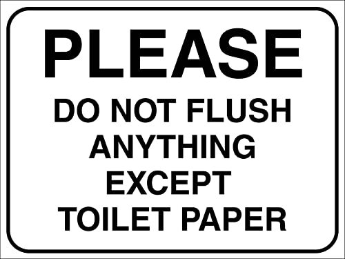 Veuillez Ne Rien Jeter Sauf Le Papier Toilette. Panneau D'Avertissement Affiche Étain Métallique Panneau Métal Mur Affiche Pour Intérieur Extérieur 20X30cm