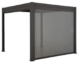 Habrita Foresta Store déroulant latéral Habrita PERBIELECR30 pour pergola bioclimatique motorisée per 3040 ELEC et per 3060 ELEC côté 3m Gris
