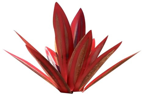 QmjdDymx Art de Cour d'agave en métal, Plantes d'agave Rouge vin 13,78 Pouces, décoration extérieure, Sculpture Rustique de Tequila, Art de Cour d'agave en métal, Sculpture d'agave, Statue de Jardin