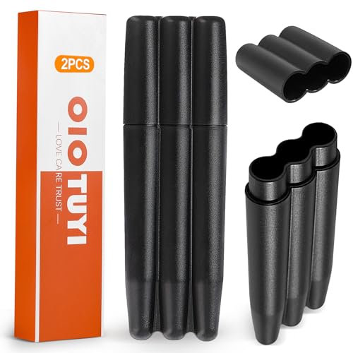 OioTuyi 2x Joint Tube für sicheren Transport - Robuste Hülle und Tube für Blunts, Zigaretten und Joints bis 120 mm, Schwarz, Transport- und Aufbewahrungsbox