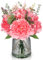Oairse Pivoine artificielle avec vase en verre Hortensia Fleurs artificielles Plantes artificielles Décoration pour la maison, fête d'anniversaire, jardin, décoration de mariage, arrangements floraux,