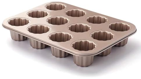Cannele Moule à pâtisserie en acier au carbone antiadhésif moule à cannelés doré
