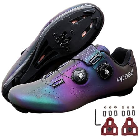 Mateju Fahrradschuhe Herren Damen Rennradschuhe Kompatibel mit Look SPD-SL Delta Lock Pedal Reitschuhe,Draussen Atmungsaktive Radschuhe Leichte Schuhe Rennrad Schuhe