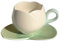 Tasses à thé et soucoupes 10 oz / 300 ml tasse de thé à fleurs en céramique avec poignée de tasse de fleur de café de fleurs de forme irrégulière pour lave-vaisselle à la maison et à micro-ondes St