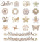 DKDDSSS 18 Stück Schuhanstecker für Schuhe - Schuh Charms Schuh Anstecker Stecker, Schuh Charms, Schmuck Zubehör für Kinder Frauen (Beleuchtete Glitzer Schmetterlinge und Blumen)