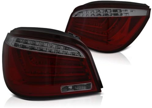LED Lightbar Rückleuchten kompatibel mit 5er E60 LCI Limo Bj. 07-10 Rot/Smoke