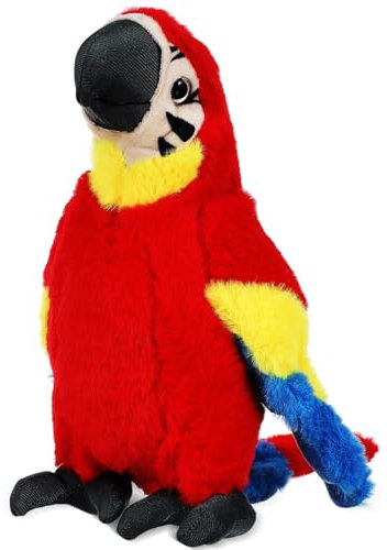 INOOMP Plüsch Papagei Spielzeug Realistisches Weiches Kuscheltier Für Kinderzimmer Deko Spielzeug Für Jungen Und Mädchen
