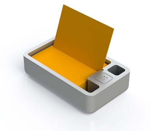 Notizzettelbox Zettelbox Zettelkasten aus Aluminium für A8 Notizzettel Karteikarten Lernkarten– Premium Schreibtisch Organizer mit Stiftfach – Stilvoll, Praktisch & als Geschenk fürs Büro oder Home