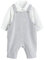 NEXT Completo Salopette e Body per Neonato in 100% Cotone Grey/White 6 Mesi