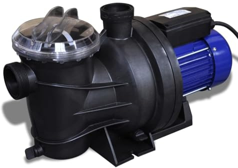 Schwimmbadpumpe 800W Poolpumpe elektronik blau für Swimmingpools Gartenteiche Spas