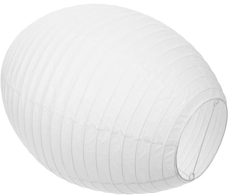 GALPADA Weiße Ovale Origami Lampenschirm aus Reispapier Faltbare Papierlaterne Moderne Lampenabdeckung für Wohnzimmer Küche und Partydekoration Inspiriert von Chinesischer und Japanischer Kultur