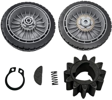 LVYXON Ruote per Tosaerba Honda HRR216 HRS216 HRT216, Diametro 20,3 cm, Larghezza 5,1 cm, con Trasmissione e Clip di Trasmissione
