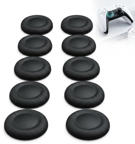Lot de 10 Capuchons de Joystick Compatible avec Accessoire de Manette PlayStation modèle PS5 - Antidérapants - Texture Laser - Résistants à l'usure