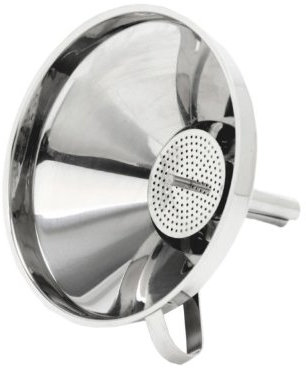 Norpro 247 5 1/2-Inch Stainless Steel Funnel with Detachable Strainer, Shown