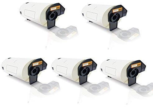 5X Print-Klex Etiketten-Rollen kompatibel für Brother P-Touch DK-11240 QL 1000 Series QL 1050 QL 1050 N QL 1060 NDK11240 DK 11240 102mm x 51mm x 600 Etiketten Office Line Serie