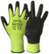 6 Pairs Level 5 Protection Green Black Anti Cut Proof resistant Nylon PU Work Safety Gloves (Large)