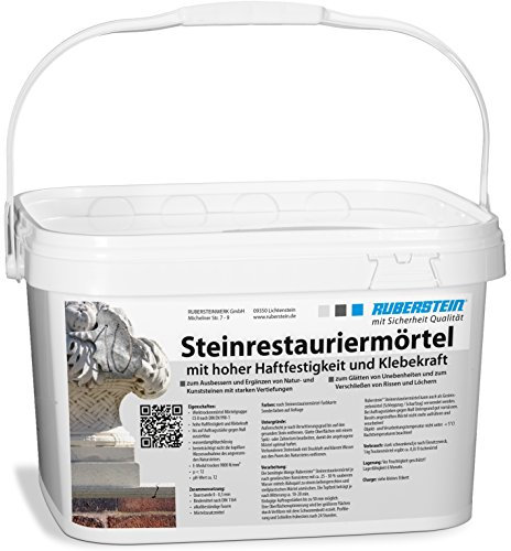 Ruberstein® Steinrestauriermörtel 10 kg im Eimer grau