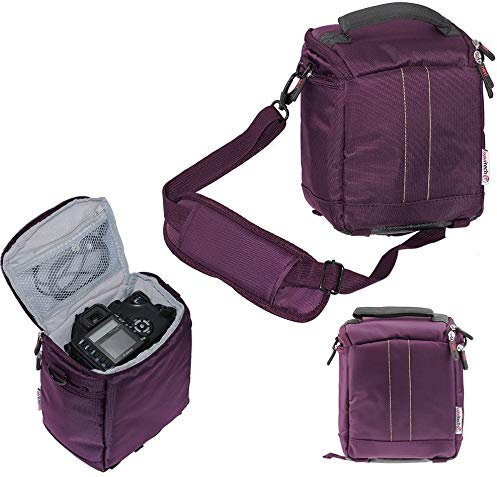 Navitech Purple Camcorder/Camera/Shoulder Bag/Case for Sony Handycam HDR-CX405 Camcorder