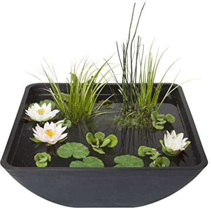 Velda Teichschale Brunnen, 75x75x35 cm, inkl. Pumpe und Pflanzkorb