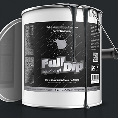 Sophisticauto Peinture amovible Wrapper Full Dip bidon 4L Gris Mat Gun Metal Vinyle Liquide