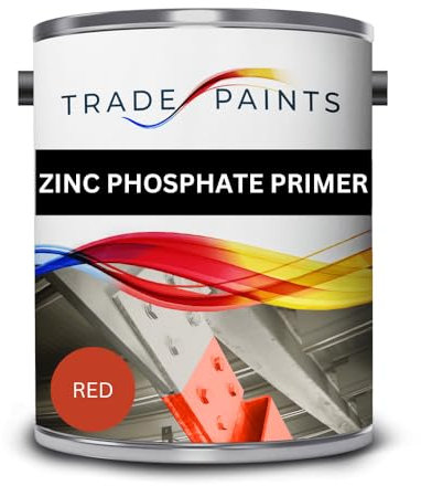 paints4trade Quick Drying Zinc Phosphate Red Oxide Metal Primer Paint – 20L - Anti-Corrosive Protective Coating for Bare Steel, Iron & Metal Surfaces, Fast Dry Industrial Primer